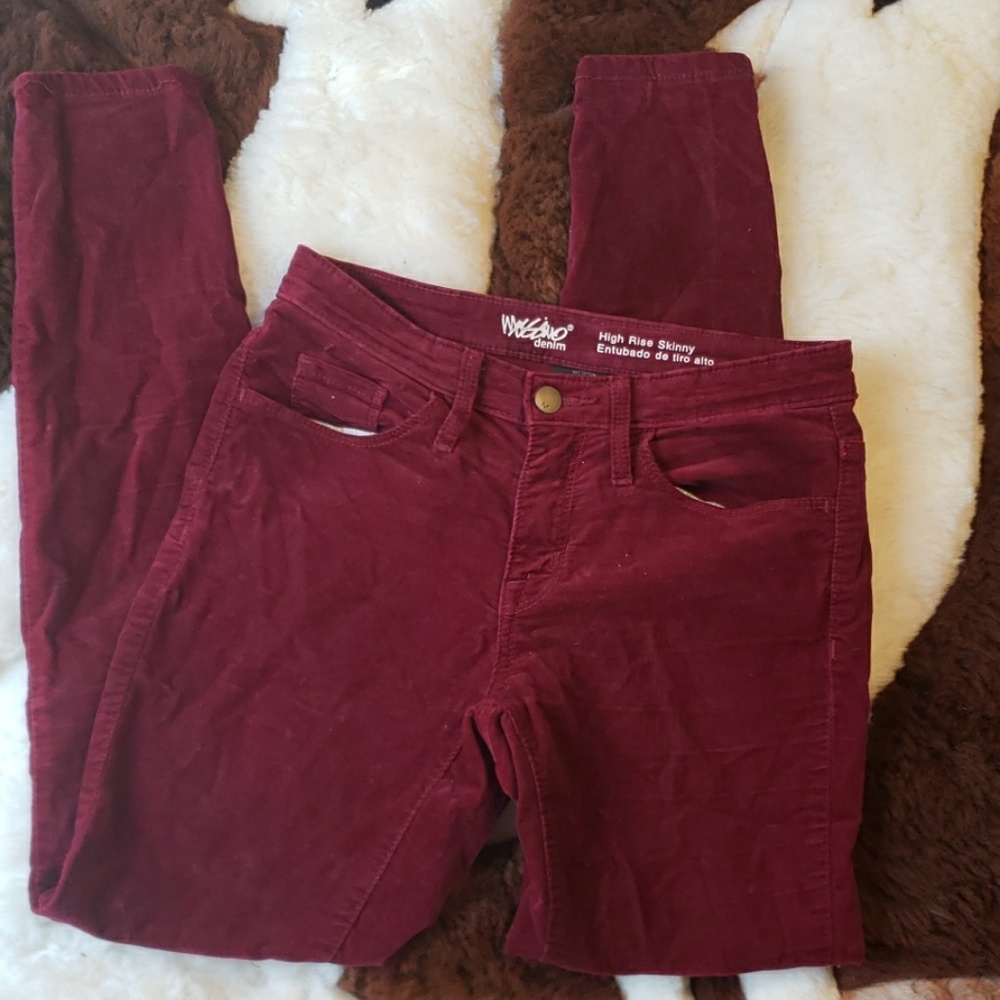 Denim high rise  skinny red jeans